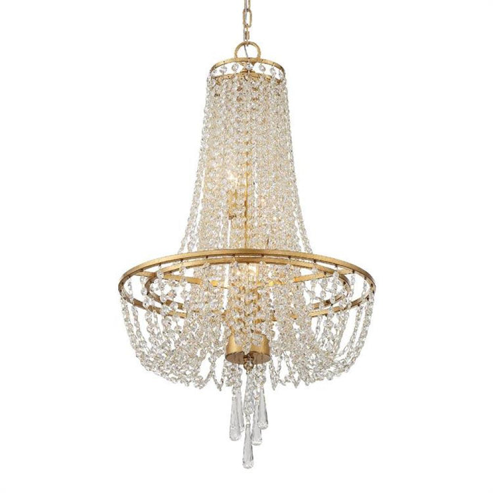 Arcadia 4 Light Antique Gold Chandelier