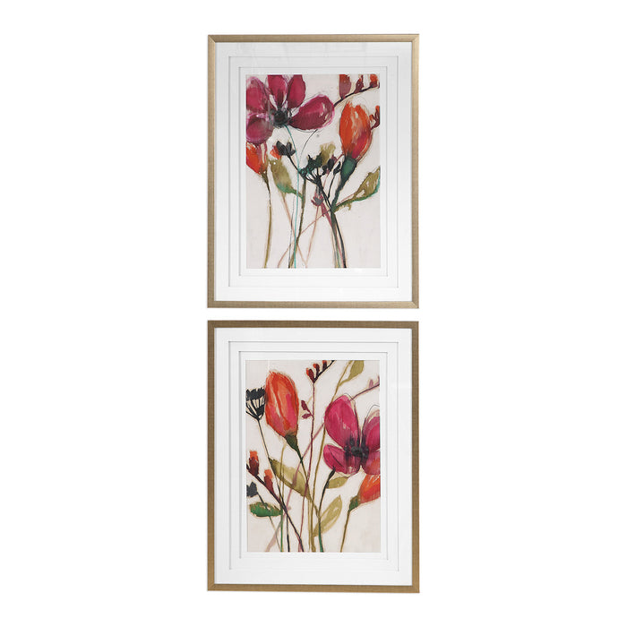 Uttermost Vivid Arrangement Floral Prints, S/2