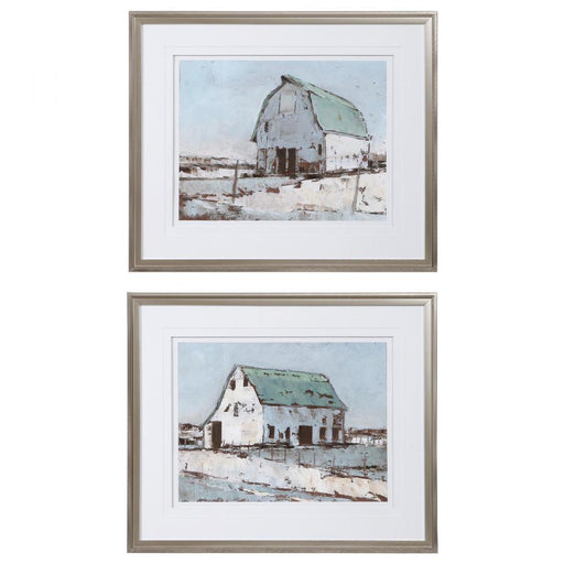 Uttermost Plein Air Barns Framed Prints Set/2