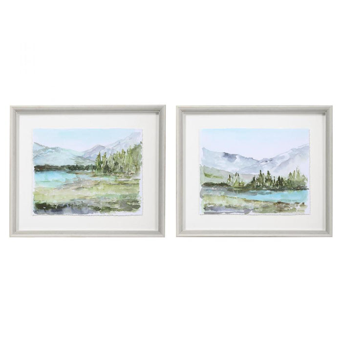 Uttermost Plein Air Reservoir Watercolor Prints, S/2