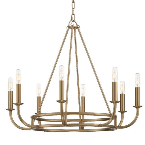 Bailey 8 Light Aged Brass Chandelier