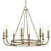 Bailey 8 Light Aged Brass Chandelier