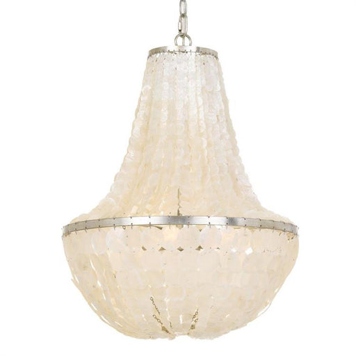 Brielle 6 Light Antique Silver Chandelier