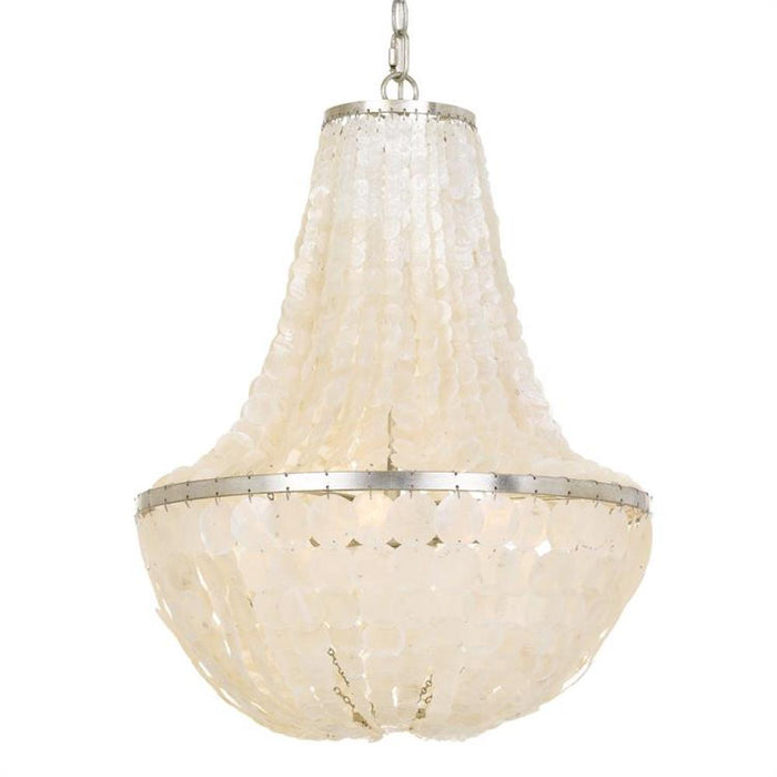 Brielle 6 Light Antique Silver Chandelier