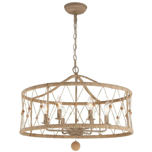 Brixton 6 Light Burnished Silver Chandelier