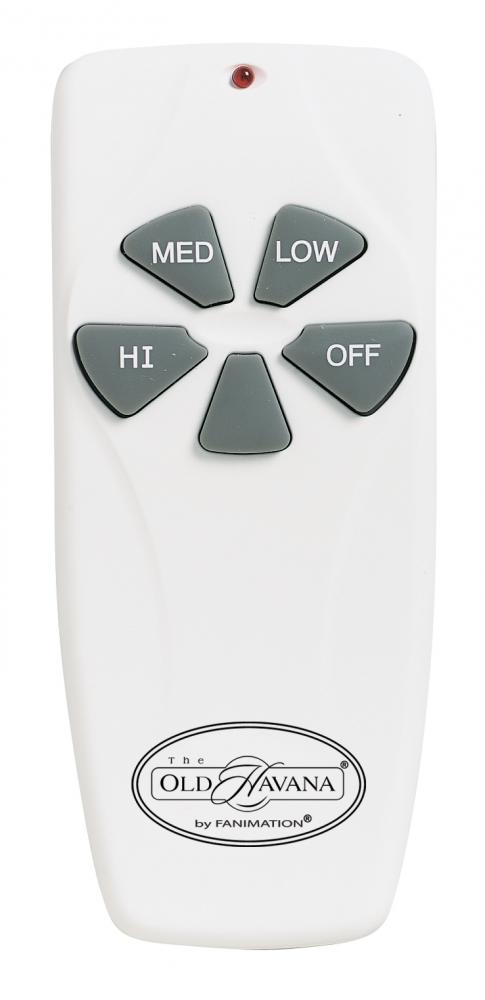 Old Havana Remote Control Fan Only (3-Speed): White