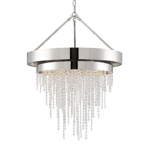 Clarksen 6 Light Polished Nickel Chandelier