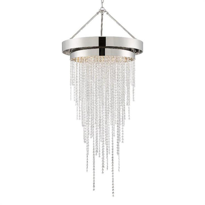 Clarksen 6 Light Polished Nickel Chandelier