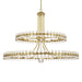 Clover 24 Light Aged Brass Two-tier Chandelier