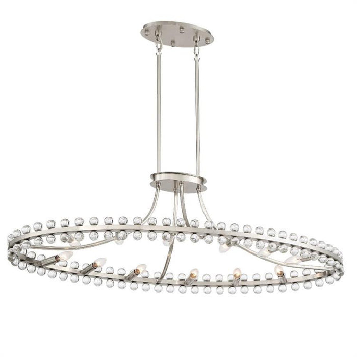 Clover 12 Light Brushed Nickel Chandelier