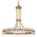 Clover 8 Light Aged Brass Chandelier