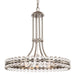 Clover 8 Light Brushed Nickel Chandelier