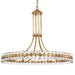 Clover 12 Light Aged Brass Chandelier