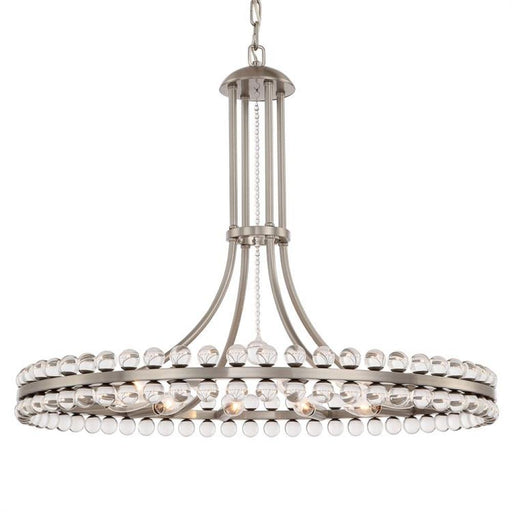 Clover 12 Light Brushed Nickel Chandelier