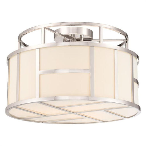 Libby Langdon For Crystorama Danielson 3 Light Polished Nickel Ceiling Mount