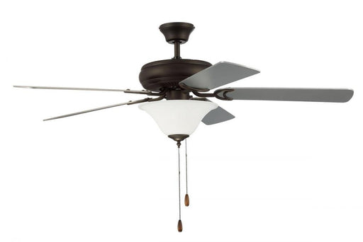 52" Ceiling Fan w/Blades & Bowl Light Kit White Glass