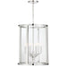 Libby Langdon for Crystorama Devon 6 Light Polished Nickel Lantern