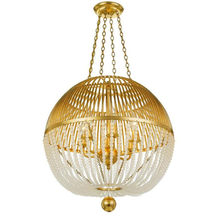 Duval 6 Light Antique Gold Pendant