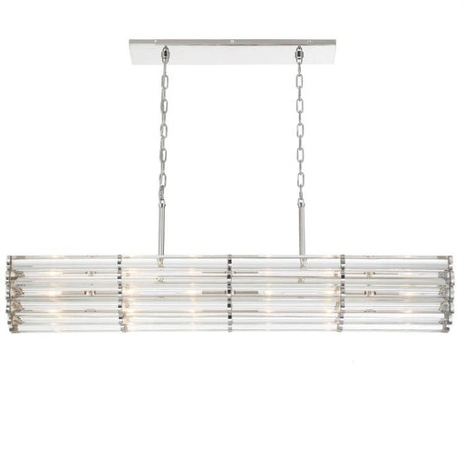 Libby Langdon for Crystorama Elliot 6 Light Polished Nickel Linear Chandelier