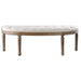 Uttermost Leggett Tufted White Bench