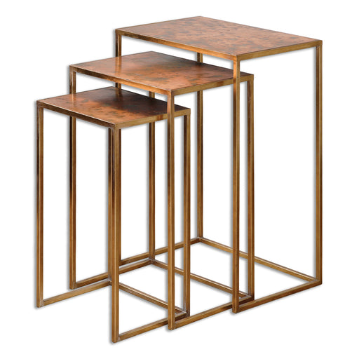 Uttermost Copres Oxidized Nesting Tables Set/3