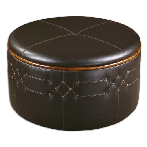 Uttermost Brunner Round Storage Ottoman