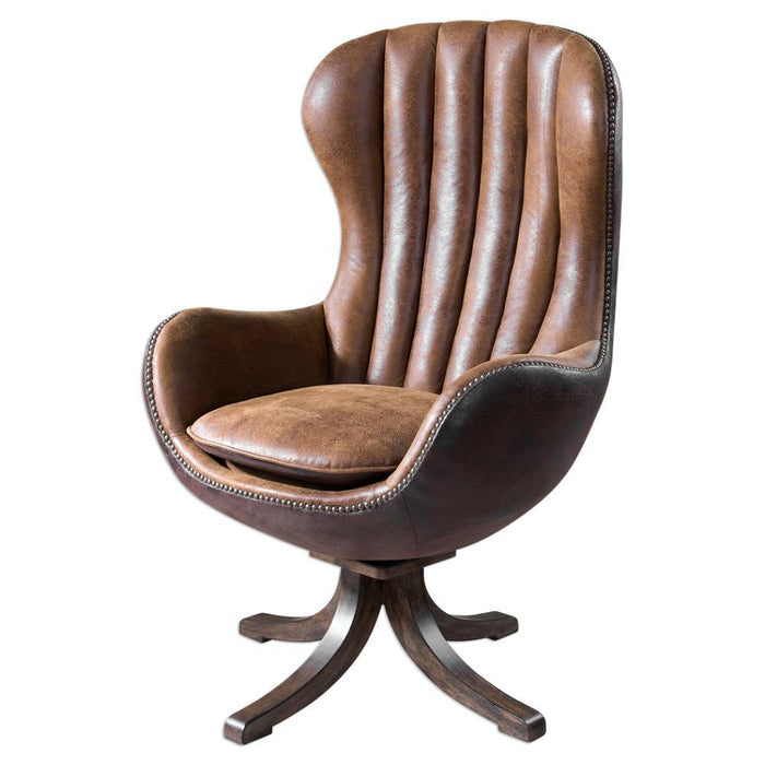 Uttermost Garrett Mid-century Swivel Chair