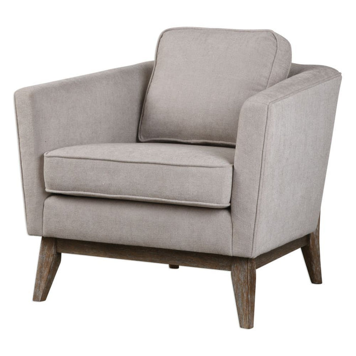 Uttermost Varner Beige Linen Accent Chair