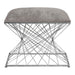 Uttermost Zelia Silver Accent Stool