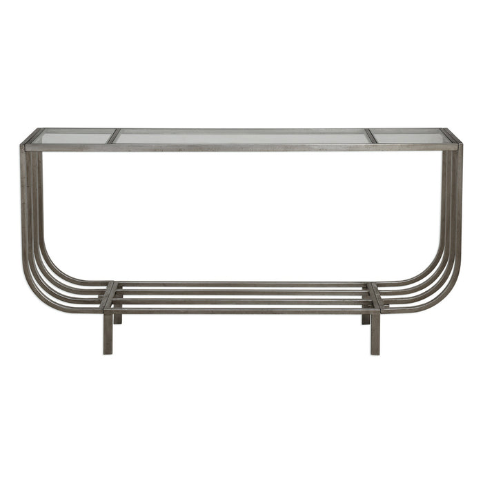 Uttermost Arlice Bright Silver Console Table