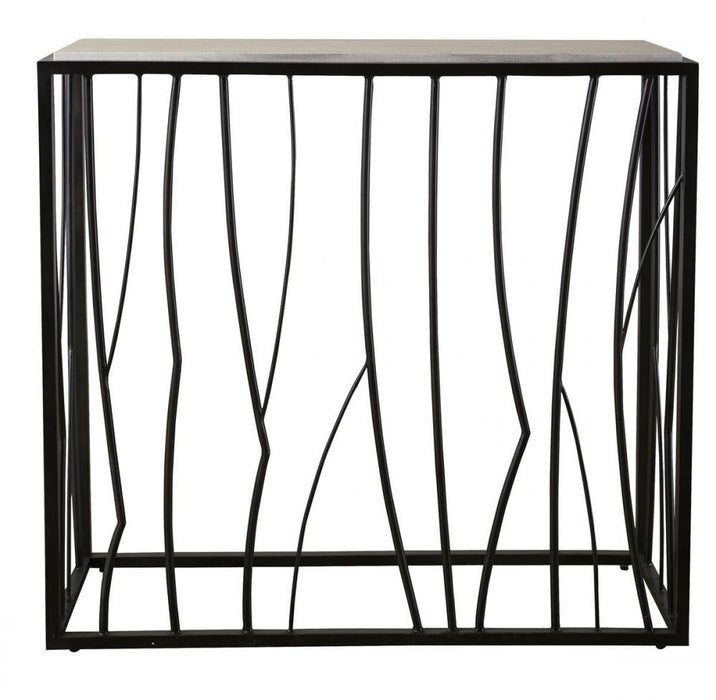 Uttermost Reed Travertine Console Table