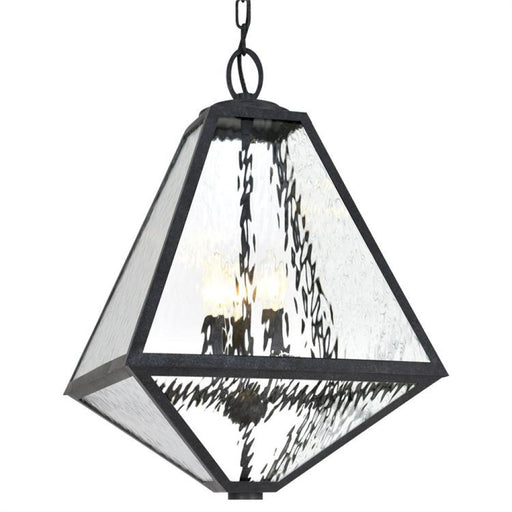 Brian Patrick Flynn for Crystorama Glacier Outdoor 3 Light Black Charcoal Chandelier