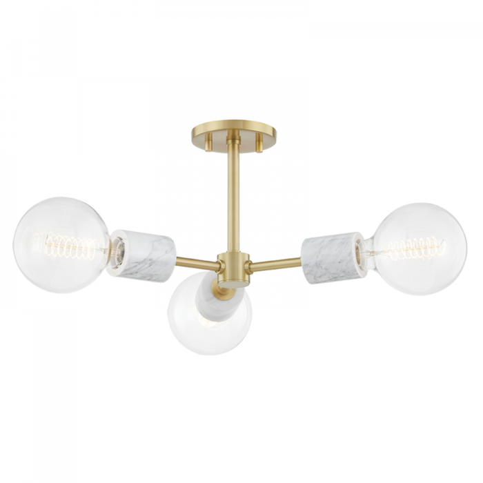 3 LIGHT SEMI FLUSH