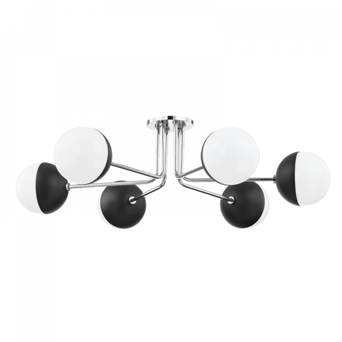 6 LIGHT SEMI FLUSH MOUNT