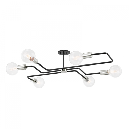 6 LIGHT SEMI FLUSH MOUNT