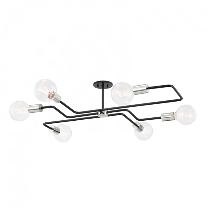 6 LIGHT SEMI FLUSH MOUNT