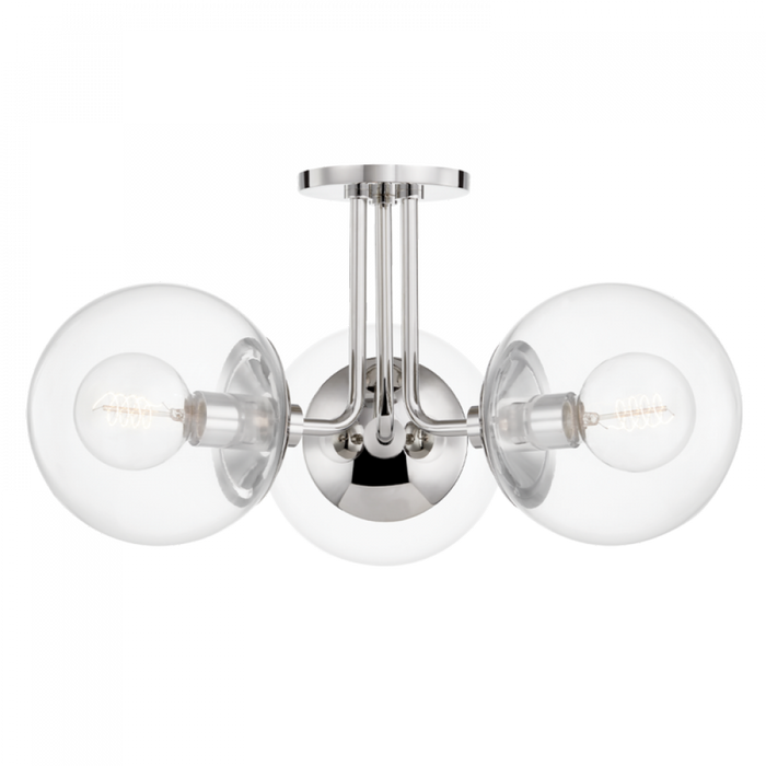 3 LIGHT SEMI FLUSH