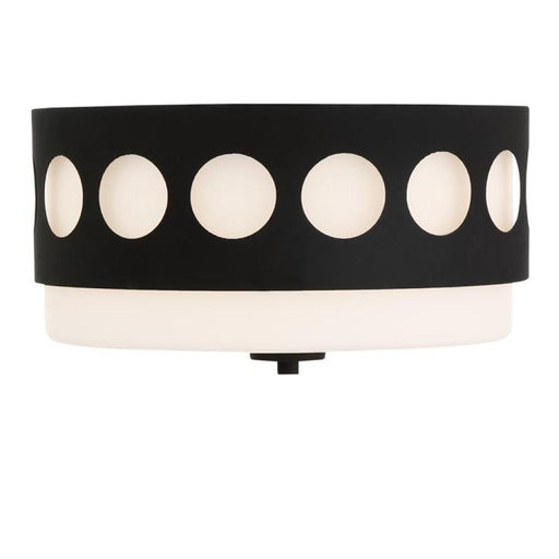 Kirby 2 Light Black Forged Ceiling Mount