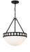 Kirby 3 Light Black Forged Chandelier