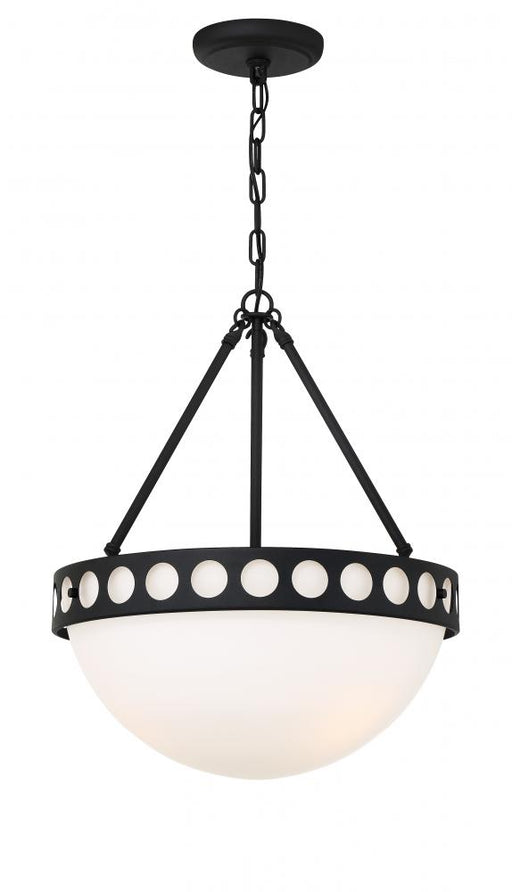 Kirby 3 Light Black Forged Chandelier