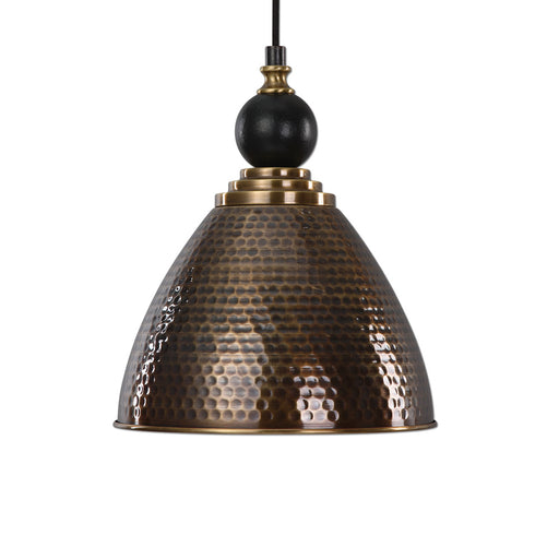 Uttermost Adastra 1 Light Antique Brass Pendant