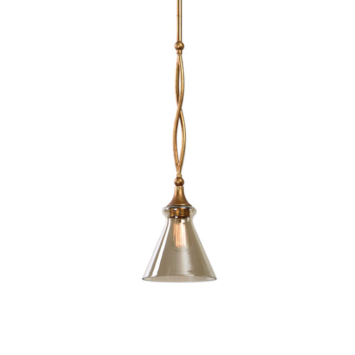 Uttermost Glam 1 Light Gold Mini Pendant