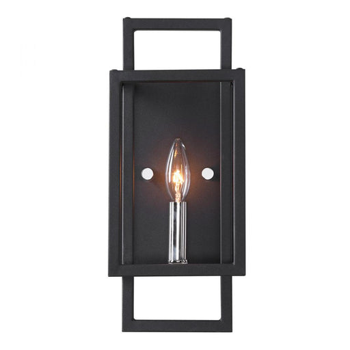 Uttermost Quadrangle 1 Light Black Sconce