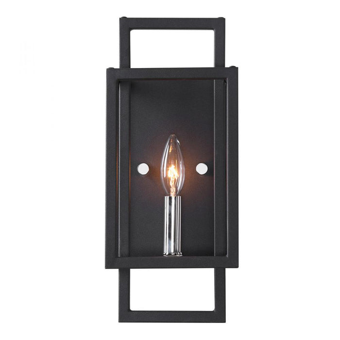 Uttermost Quadrangle 1 Light Black Sconce