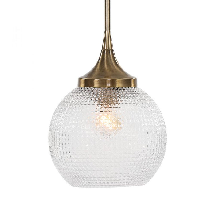 Uttermost Bolla 1 Light Pattern Glass Mini Pendant
