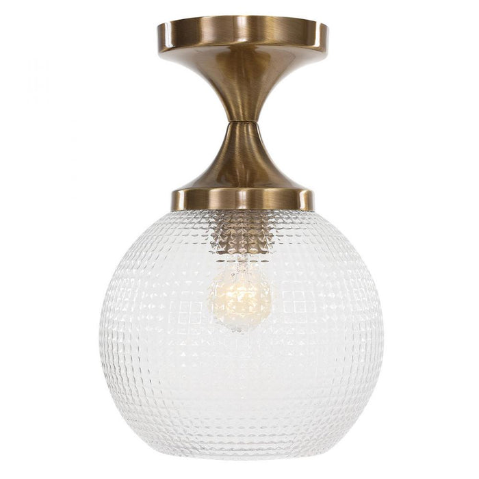 Uttermost Bolla 1 Light Pattern Glass Semi Flush Mount