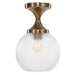 Uttermost Bolla 1 Light Pattern Glass Semi Flush Mount