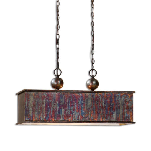 Uttermost Albiano Rectangle 2 Lt Bronze Pendant