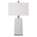 Uttermost Sesia White Honeycomb Table Lamp