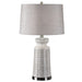 Uttermost Kansa Distressed White Table Lamp